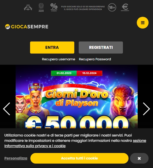 Giocasempre Casino Mobile screenshot